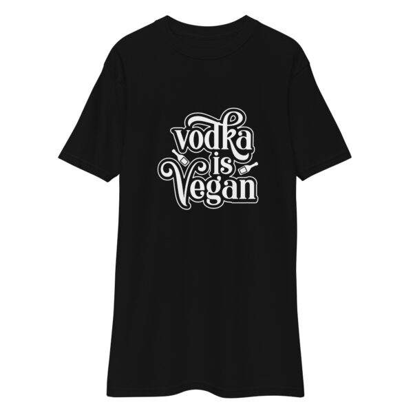 Vodka is Vegan, Men’s premium heavyweight tee - Image 3