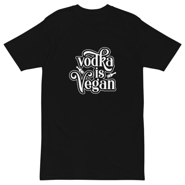 Vodka is Vegan, Men’s premium heavyweight tee - Image 5