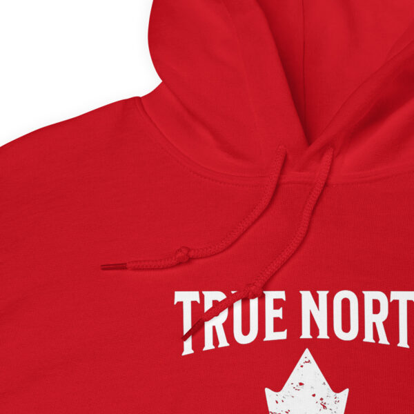 True North - Strong and Free, Red, Unisex Hoodie - Image 2