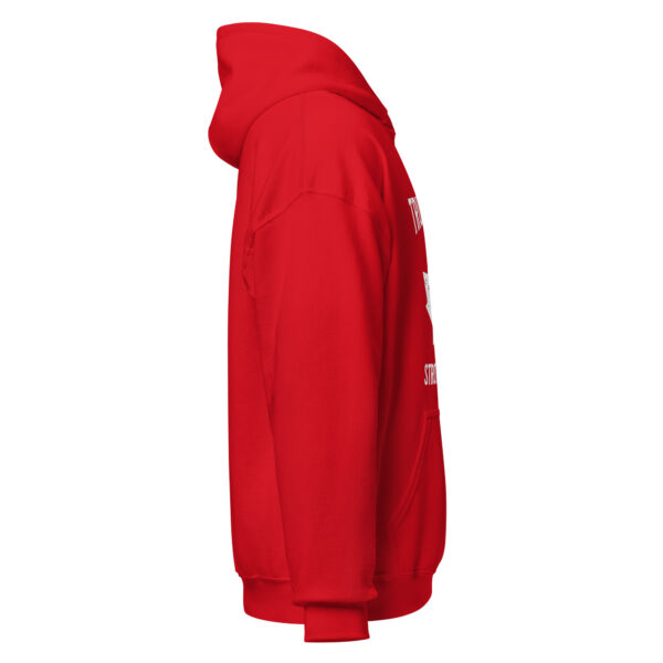 True North - Strong and Free, Red, Unisex Hoodie - Image 6