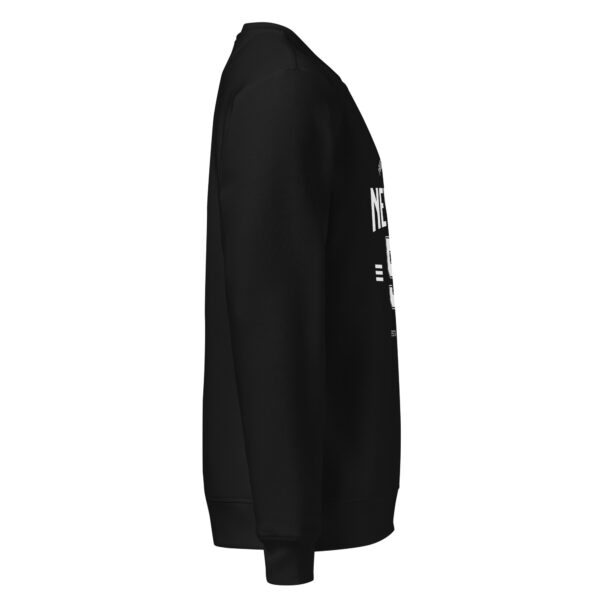 Never 51, canada, black Unisex organic mid-weight sweatshirt - Image 3