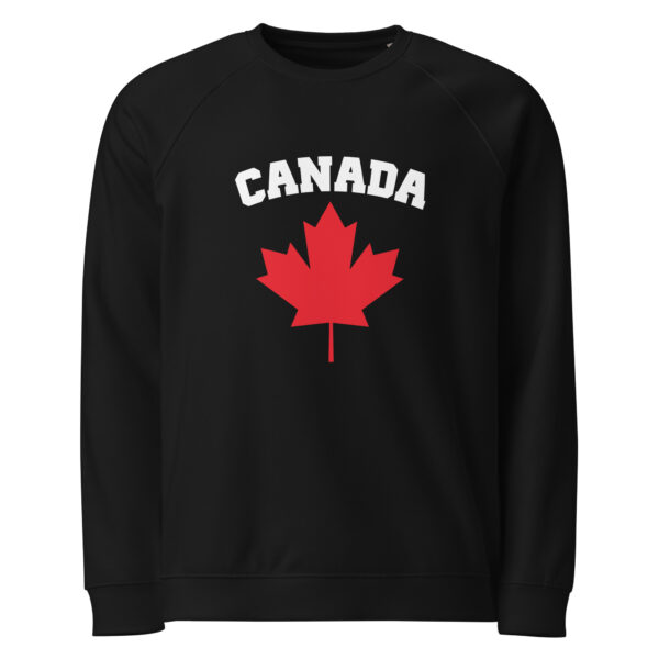 Canada, maple leaf, Unisex organic raglan sweatshirt