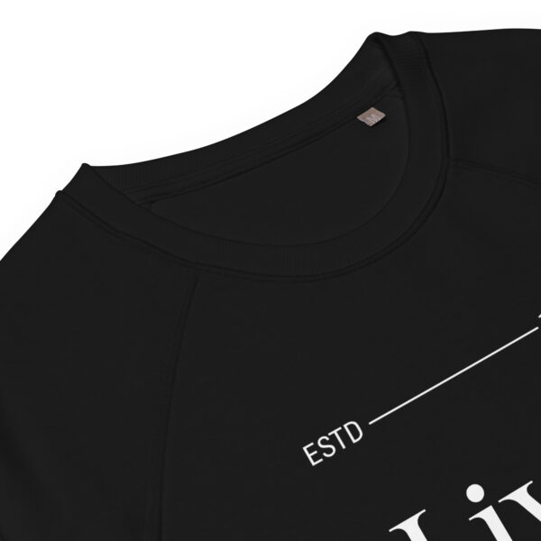 Live Love Laugh, Unisex organic raglan sweatshirt - Image 8
