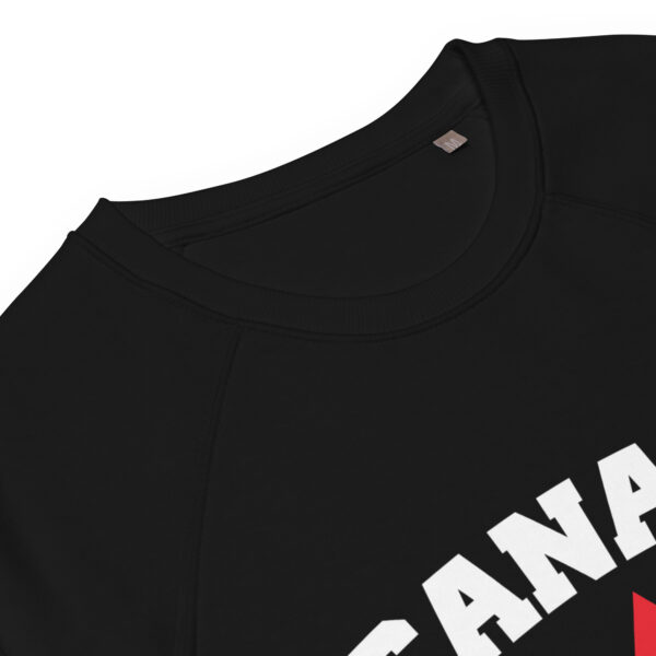 Canada, maple leaf, Unisex organic raglan sweatshirt - Image 2