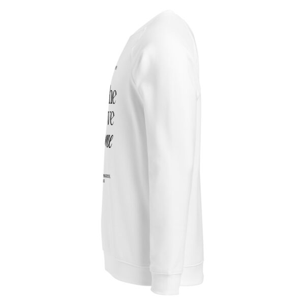 Breathe Believe Become, Unisex organic raglan sweatshirt - Image 8