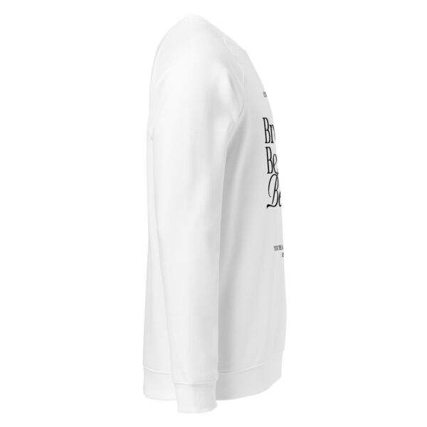 Breathe Believe Become, Unisex organic raglan sweatshirt - Image 9