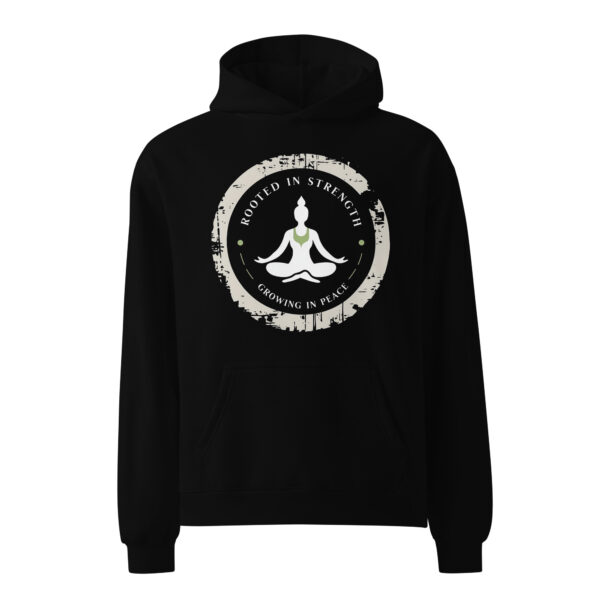 Rooted in Strength, Yoga, Unisex oversized hoodie