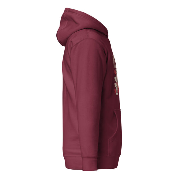 Never 51, burgundy, Unisex Hoodie - Image 4
