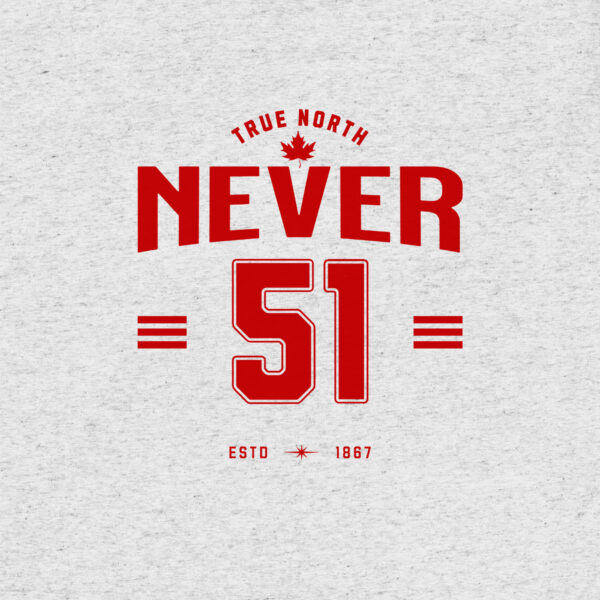 Never 51, red typo, Short sleeve t-shirt - Image 2