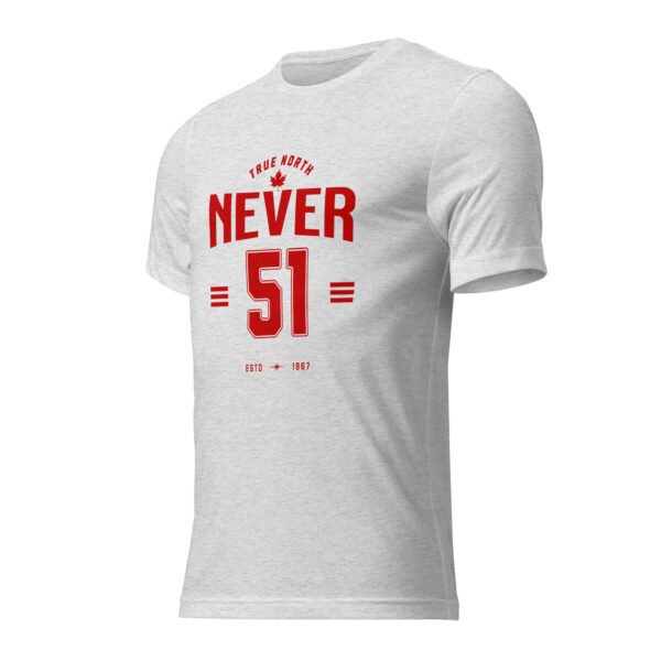 Never 51, red typo, Short sleeve t-shirt - Image 3
