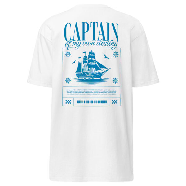 Captain of my own Destiny, boat, sail, beach, Men’s premium heavyweight tee - Image 4