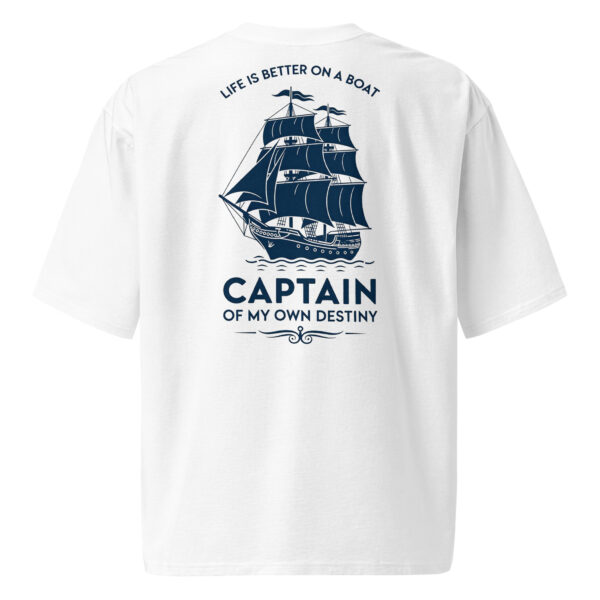 Life is better on a boat, sea, beach, Oversized heavyweight t-shirt - Image 4