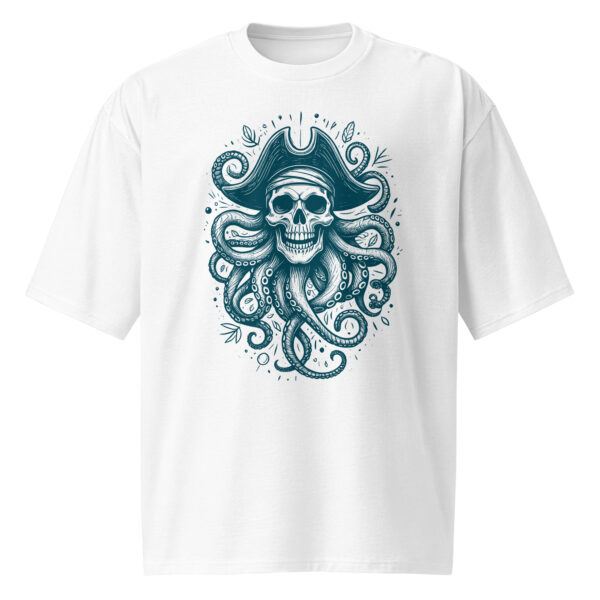 Pirate kraken, beach, sea, Oversized heavyweight t-shirt