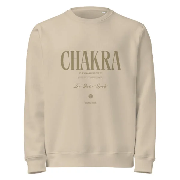 Chakra, In good spirits, yoga, Unisex organic mid-weight sweatshirt