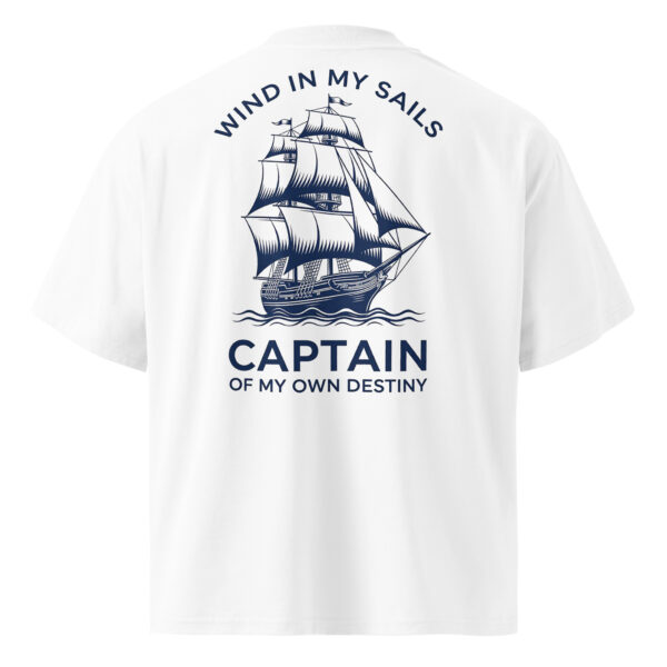 Captain of myown destiny, boat, nautic, Unisex organic oversized high neck t-shirt - Image 2