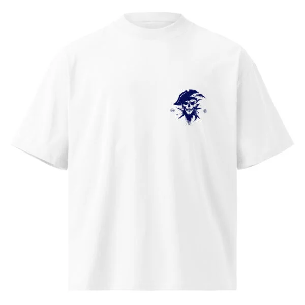 Captain of bad decisions, boat, beach, sail, pirate, Unisex organic oversized high neck t-shirt