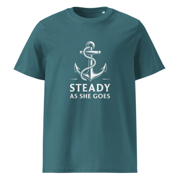 Steady as she goes, Unisex organic ribbed neck t-shirt