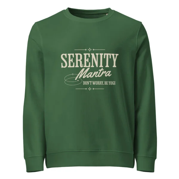 Serenity, Mantra, Yoga, Unisex organic sweatshirt