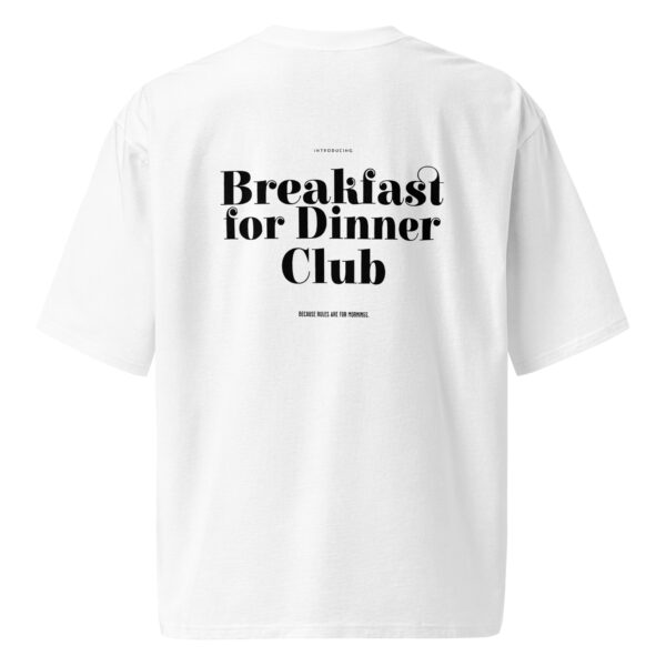 Breakfast for dinner club, white, woman, Oversized heavyweight t-shirt - Image 4
