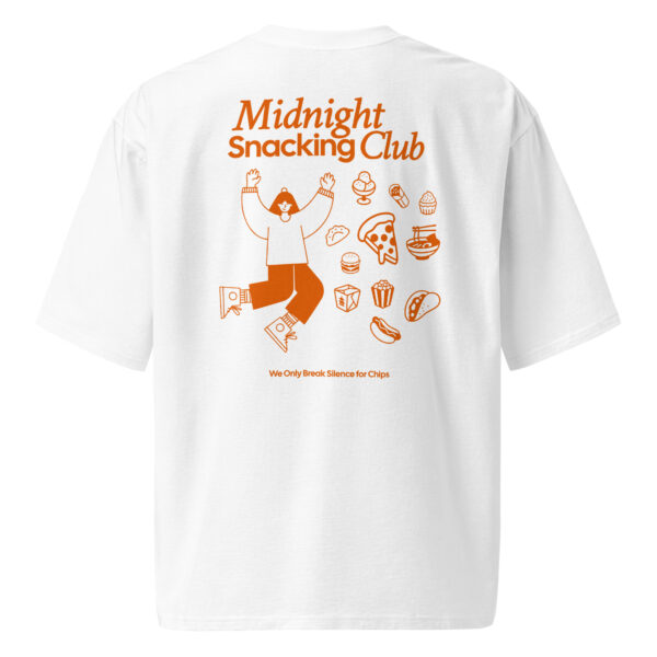 Midnight Snacking Club, orange, Oversized heavyweight t-shirt - Image 4