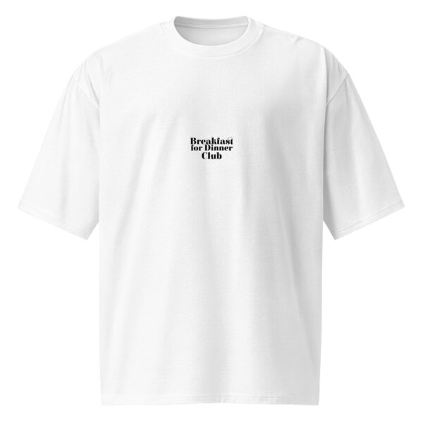 Breakfast for dinner club, white, woman, Oversized heavyweight t-shirt