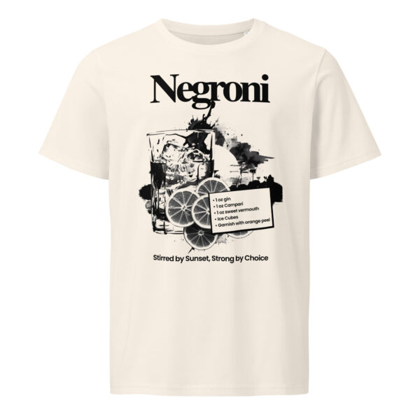 Negroni, cocktail, Unisex organic mid-light t-shirt - Image 2