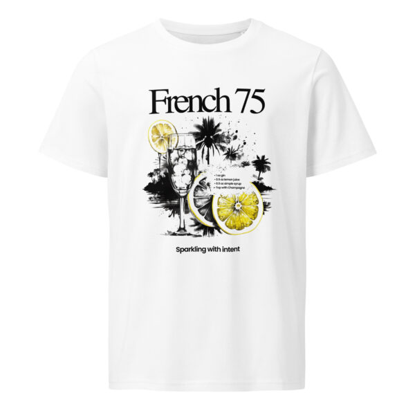 French 75, cocktail, Unisex organic mid-light t-shirt
