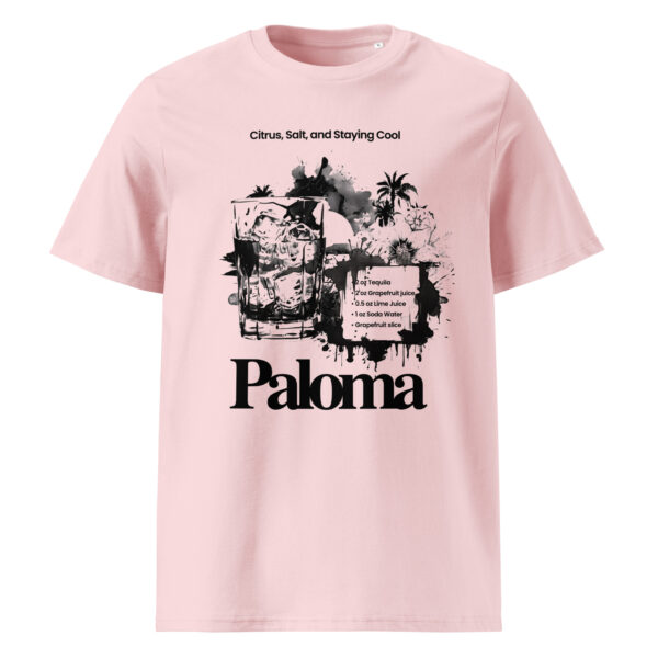 Paloma, cocktail, Unisex organic ribbed neck t-shirt - Image 2