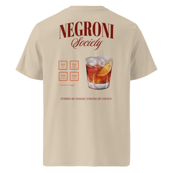 Negroni Society, Unisex organic ribbed neck t-shirt - Image 2