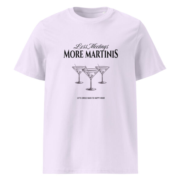 Less Meetings - More Martinis, Unisex organic ribbed neck t-shirt - Image 5