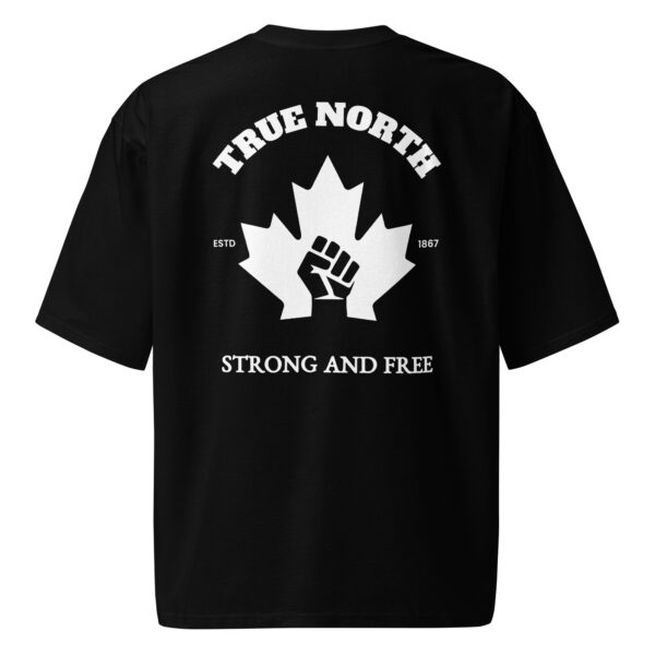 True North, white on black, canada, Oversized heavyweight t-shirt - Image 4