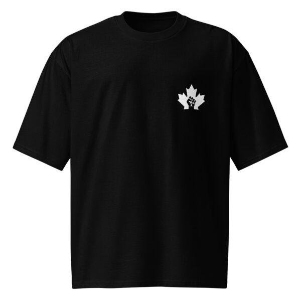 True North, white on black, canada, Oversized heavyweight t-shirt