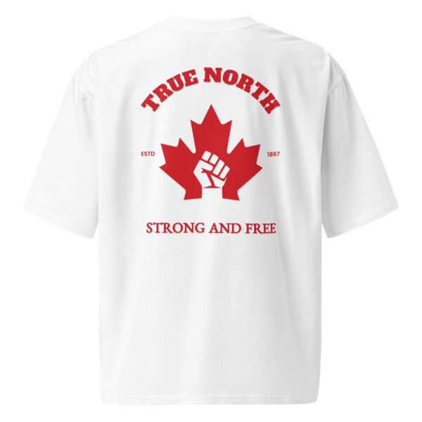 True North, red on white, canada, Oversized heavyweight t-shirt - Image 4