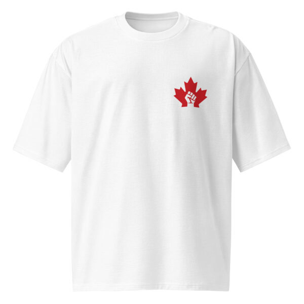 True North, red on white, canada, Oversized heavyweight t-shirt