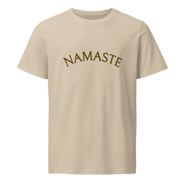 Namaste, yoga, woman, zen, Unisex organic mid-light t-shirt