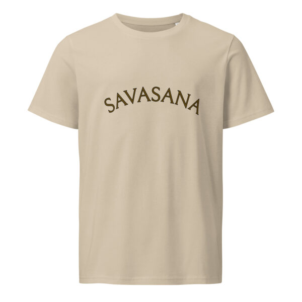 Savasana, yoga, woman, Unisex organic mid-light t-shirt