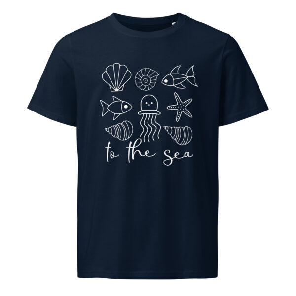 To the sea, beach, summer, Unisex organic mid-light t-shirt