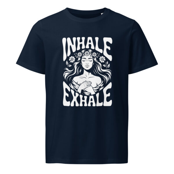 Inhale Exhale, yoga, woman, Unisex organic mid-light t-shirt - Image 2