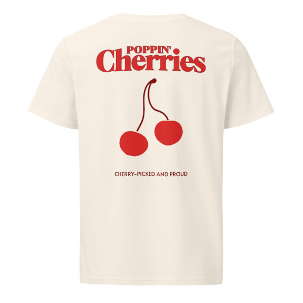 Poppin cherries, woman, cherries, Unisex organic mid-light t-shirt - Image 2