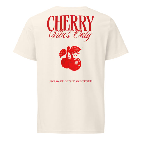 Cherry vibes only, woman, cherries, Unisex organic mid-light t-shirt - Image 2