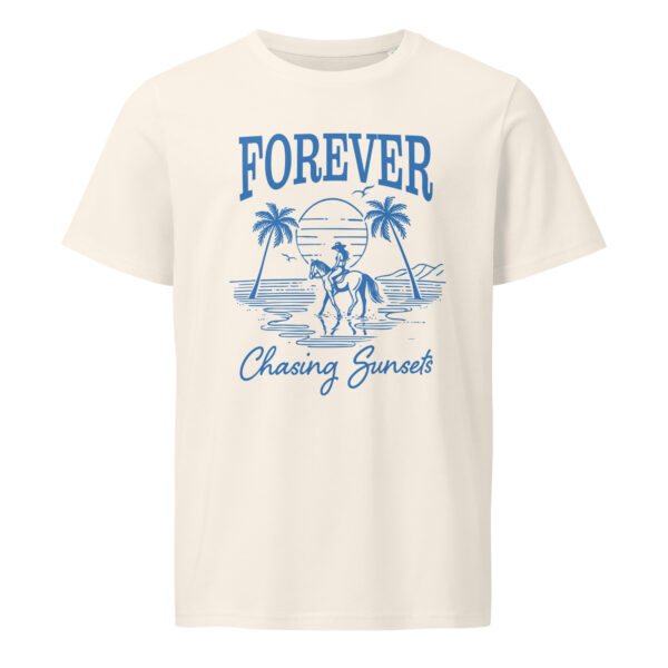 Forever Chassing Sunsets, beach, summer, Unisex organic mid-light t-shirt - Image 2