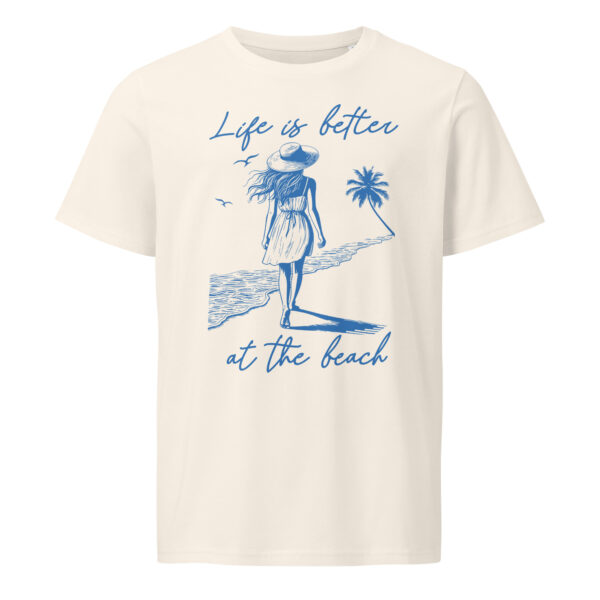 Life is better at the beach, summer, beach, Unisex organic mid-light t-shirt - Image 2