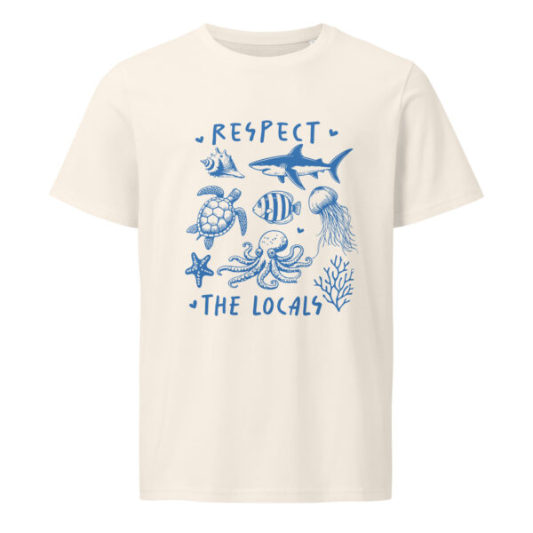 Respect the locals, summer, beach, boat, Unisex organic mid-light t-shirt - Image 2