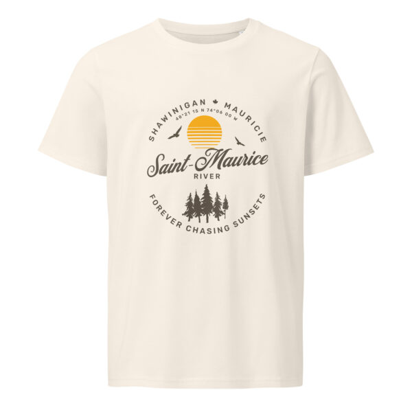 Saint-Maurice River, Shawinigan, mauricie, rivière, T-shirt épaisseur moyenne écologique unisexe