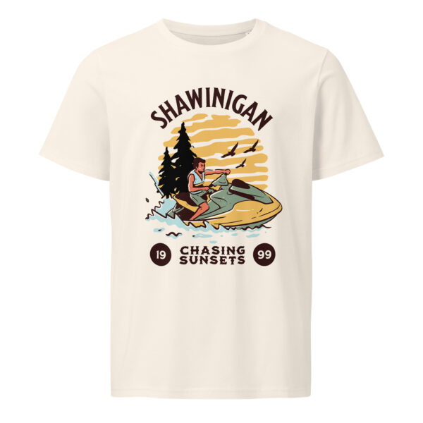 Shawinigan - chasing sunsets, mauricie, beach, summer, T-shirt épaisseur moyenne écologique unisexe