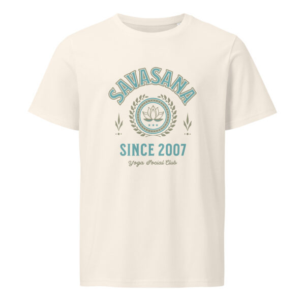 Savasana yoga Social Club, zen, woman, Unisex organic mid-light t-shirt