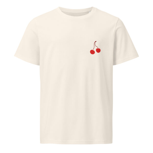 Poppin cherries, woman, cherries, Unisex organic mid-light t-shirt