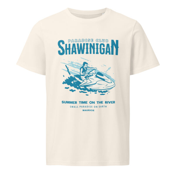 Shawinigan paradise club, boats, beach, summer, Unisex organic mid-light t-shirt - Image 2