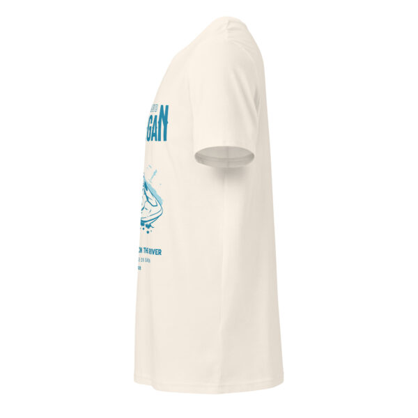 Shawinigan paradise club, boats, beach, summer, Unisex organic mid-light t-shirt - Image 4