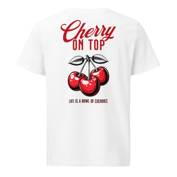 Cherries on top, woman, Unisex organic mid-light t-shirt - Image 6